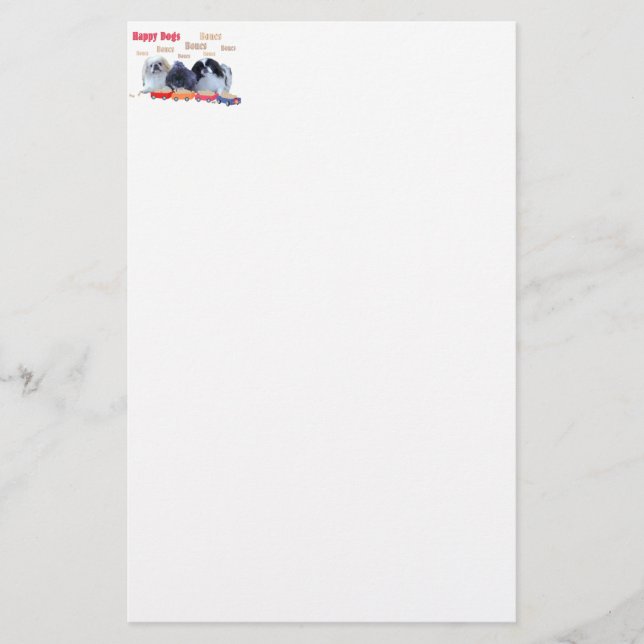 Papier Chiens heureux Bones (Devant)