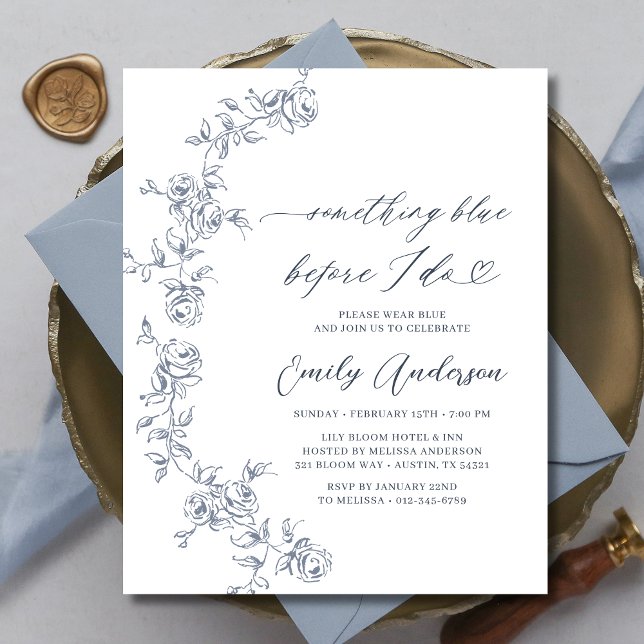 Papier Chinoiserie française Quelque chose de bleu Fête d (Créateur téléchargé)