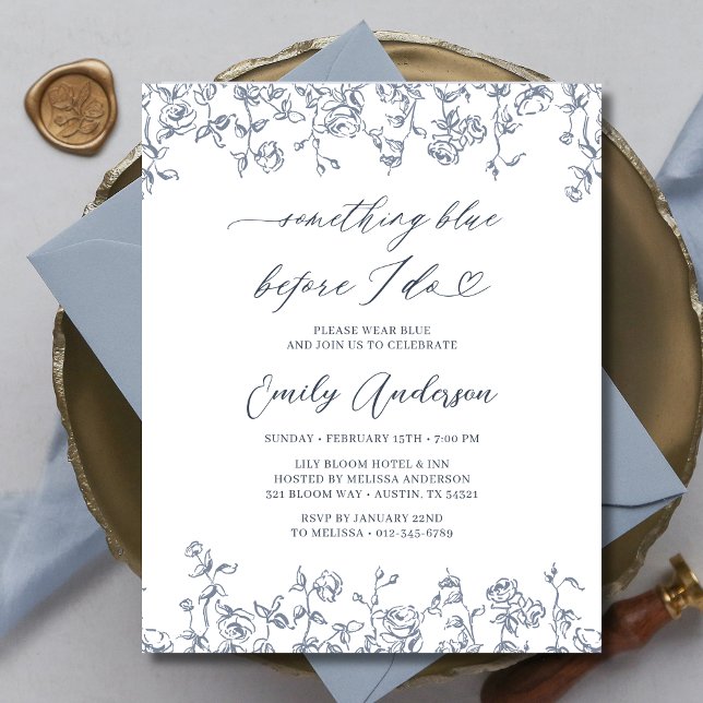 Papier Chinoiserie française Quelque chose de bleu Fête d (Créateur téléchargé)