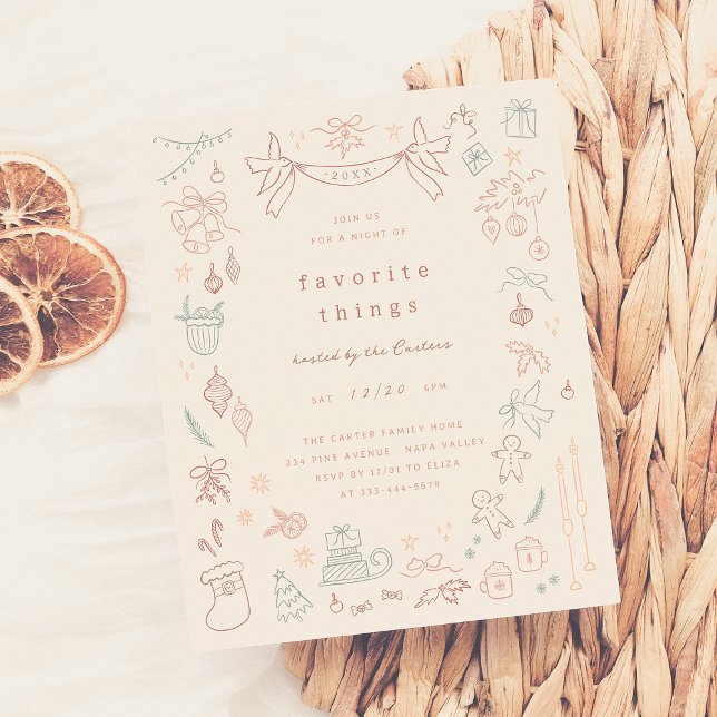 Papier Choses favorites fantasques Budget Noël fête (Créateur téléchargé)