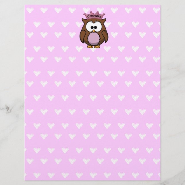 Papier chouette princesse (Devant)