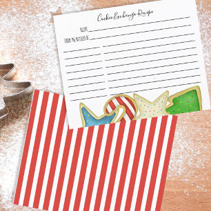 Papier Christmas Cookie Exchange Whimsical Recipe Card