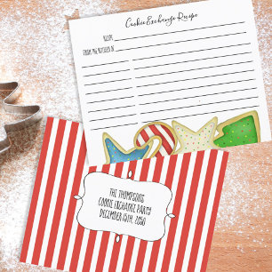 Papier Christmas Cookie Exchange Whimsical Recipe Card