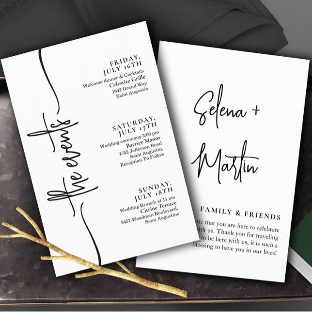 Papier Chronologie des événements Mariages minimaux (Créateur téléchargé)