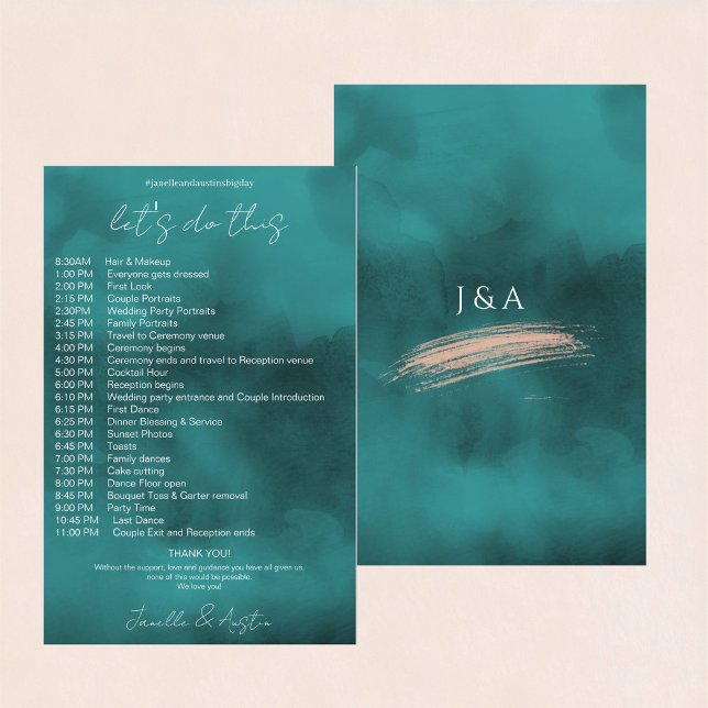 Papier Chronologie du Mariage d'aquarelle Abstraite (Créateur téléchargé)