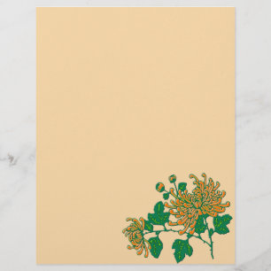Papier Chrysanthèmes d'araignée chinois, Mandarin orange