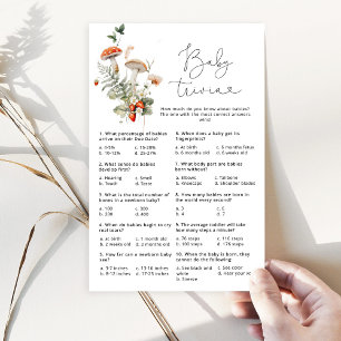 Papier Chute champignons sauvages forêt bébé trivia jeu