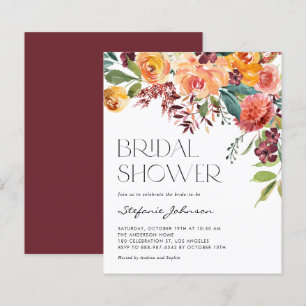 Papier Chute Floral Bouquet Nuptiale Douche Invitation