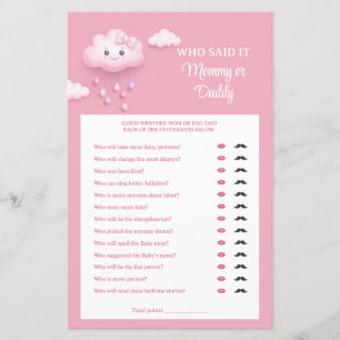Papier Ciel rose nuage blanc et duveteux numéro neuf Mama