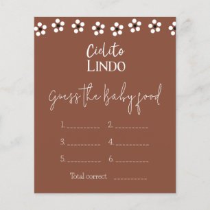 Papier Cielito Lindo Baby shower Mexicain Guiness Game al