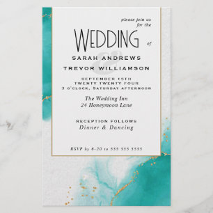 Papier Ciels Abstraits Turquoise Mariage Budget