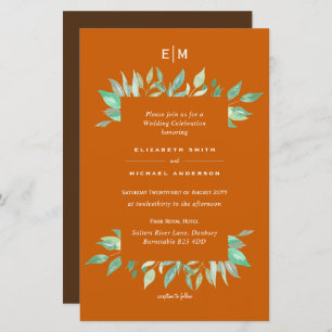 Papier Cinammon Spice Budget Wedding Invite A9