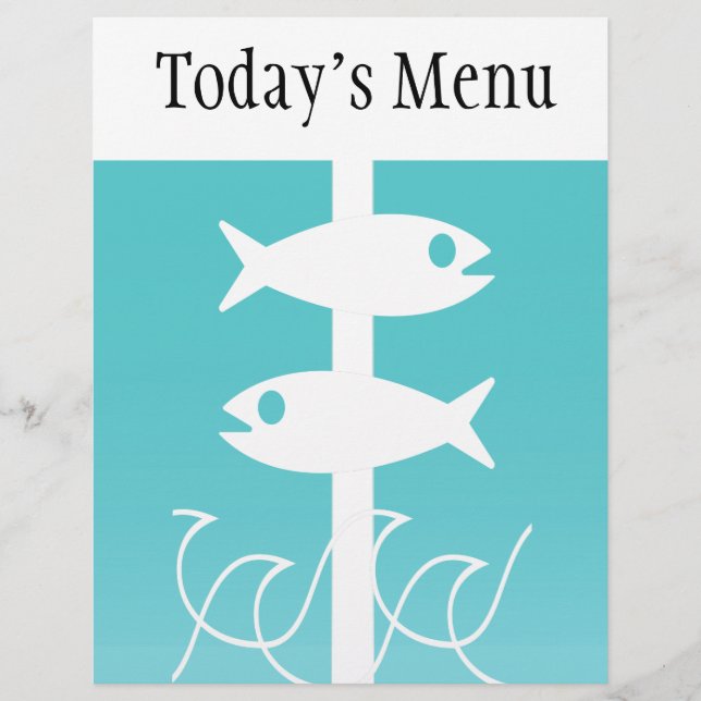 Papier Circulaire à thème des fruits de mer à double face (Devant)