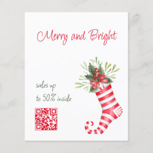 Papier Circulaire avec code qr et vente de Noël sur mesur