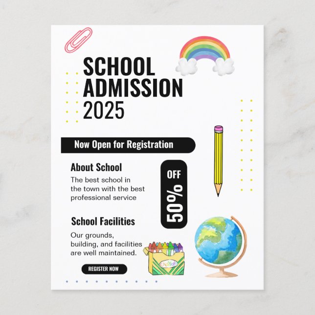Papier Circulaire d'admission à l'école, circulaire promo (Devant)