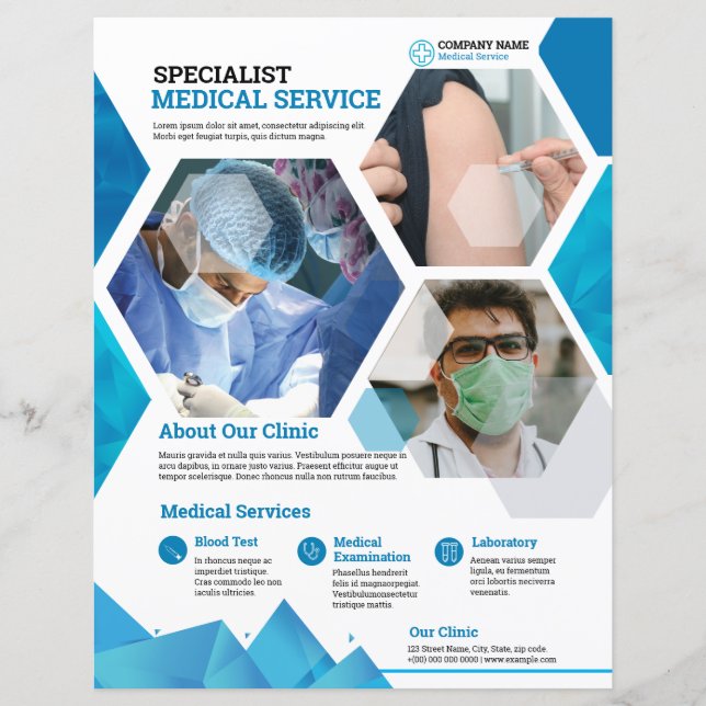 Papier Circulaire de service de la clinique de soins de s (Devant)