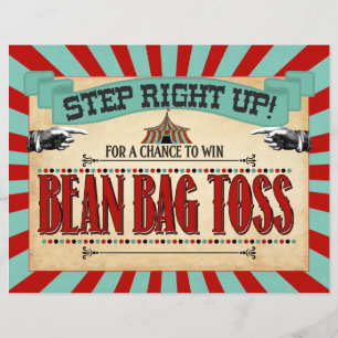 Papier Cirque Anniversaire Jeu Signal Bean Bag Toe