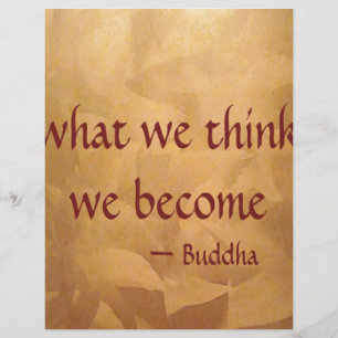 Papier Citation de Bouddha ; Ce que nous pensons, nous le