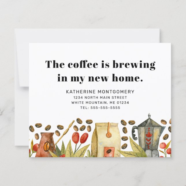 Papier Citation de brassage de café Budget de déménagemen (Devant)