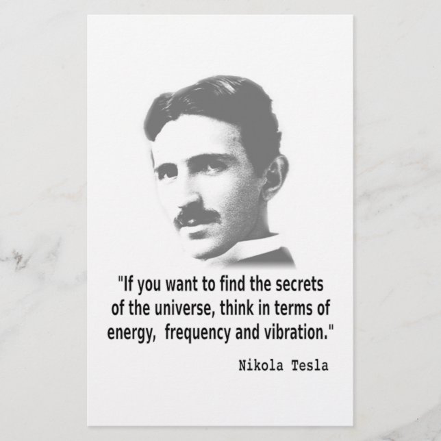 Papier Citation De Nikola Tesla (Devant)