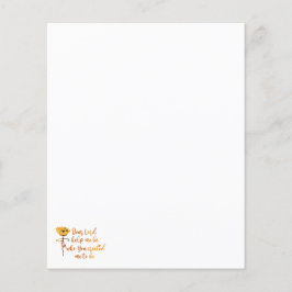 Papier Citation de prière de tournesol