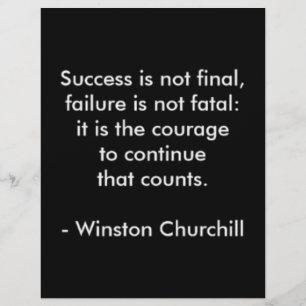 Papier Citation de Winston Churchill ; Succès