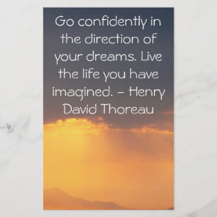 Papier Citation Inspirationnelle Thoreau