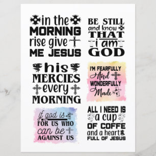 Papier Citations chrétiennes religieuses Jésus verset bib