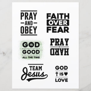 Papier Citations chrétiennes religieuses Jésus verset bib