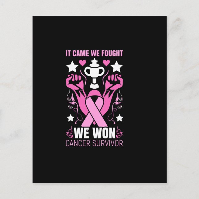 Papier citations de sensibilisation au cancer du sein (Devant)