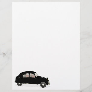 Papier Citroen noir 2CV