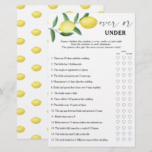 Papier Citron - Au-dessus ou sous la douche nuptiale