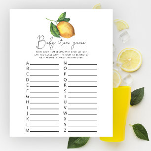Papier Citron baby shower Baby Item Jeu