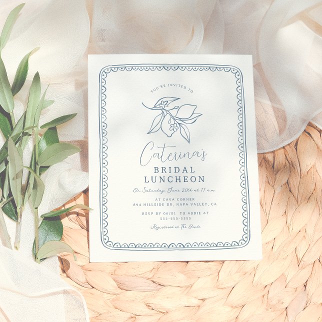 Papier Citron blanc et Fête des mariées bleue (Créateur téléchargé)