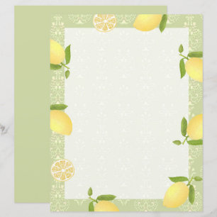 Papier Citron Motif Aimer Vert