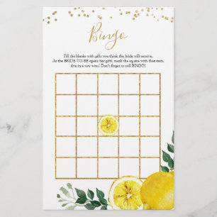Papier citron principal presser Bingo douche nuptiale jeu