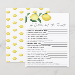 Papier Citrons - 20 questions sur les Parents