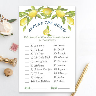 Papier Citrons doux et verdure Jeu de Fête des mariées ch