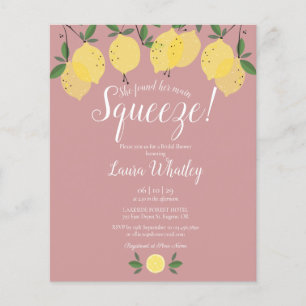 Papier Citrons Dusty Rose Invitation budgétaire Fête des 