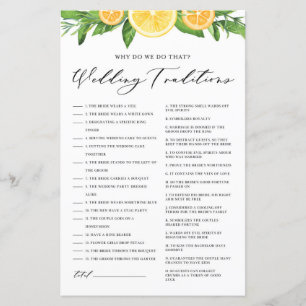 Papier Citrons et Oranges Traditions Mariages Jeu de douc
