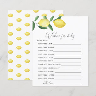 Papier Citrons - Jeu de fête   voeux pour le jeu pour béb