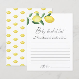 Papier Citrons - Jeu de liste de bébé à faire
