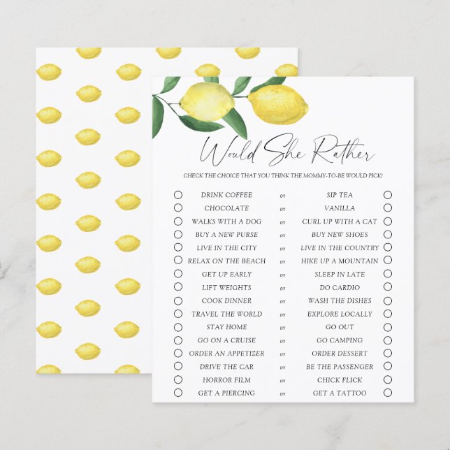 Papier Citrons - Jeu Plutôt Elle (Devant / Derrière)