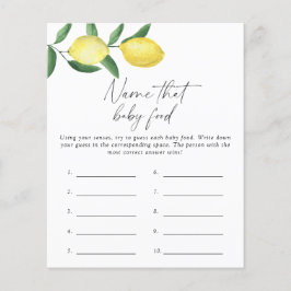 Papier Citrons - Nom que bébé aliment jeu de douche