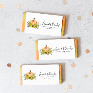 Papier Citrouille Automne Baby shower Candy Bar Wrapper