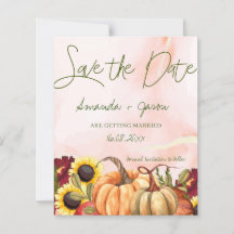 Citrouille Automne Floral Mariage de automne Enreg
