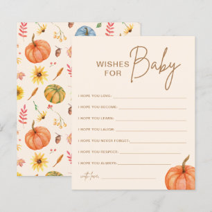 Papier Citrouille Automne veut pour Baby shower jeu