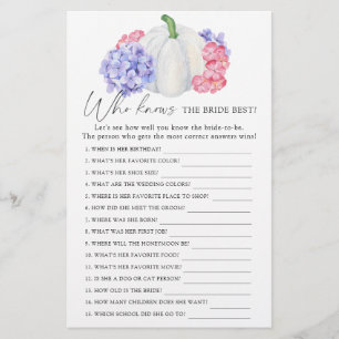 Papier Citrouille blanc - Qui connaît la mariée meilleur