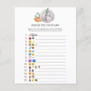 Papier Citrouille blanche \ Jeu de pictionnaire d'emoji