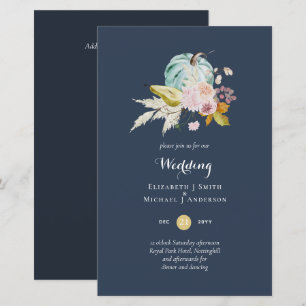 Papier CITROUILLE BUDGET Automne Floral Mariage Inviter A